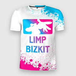 Футболка спортивная мужская Limp Bizkit Neon Gradient, цвет: 3D-принт