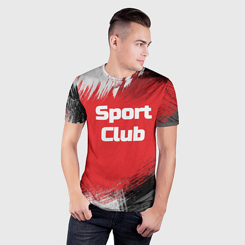 Мужская спорт-футболка Sport Club Спортивный клуб / 3D-принт – фото 3