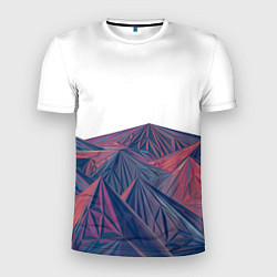 Мужская спорт-футболка Абстрактные Многоугольные Кристальные Горы