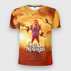 Футболка спортивная мужская Hello Neighbor Привет сосед Сосед с лопатой, цвет: 3D-принт
