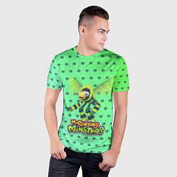 Футболка спортивная мужская My singing Monsters - Жужук, цвет: 3D-принт — фото 2