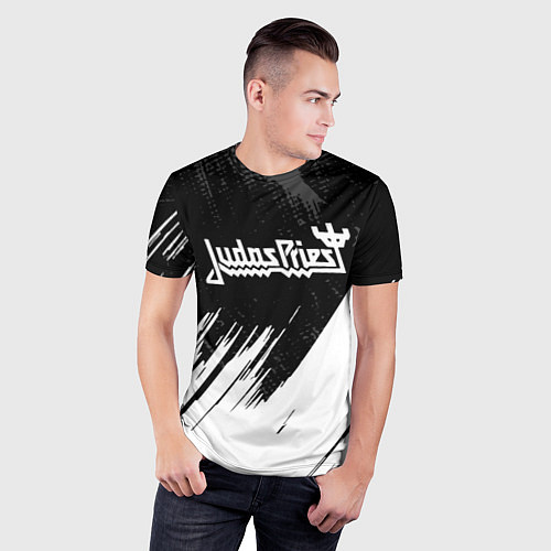 Мужская спорт-футболка Judas Priest metal / 3D-принт – фото 3