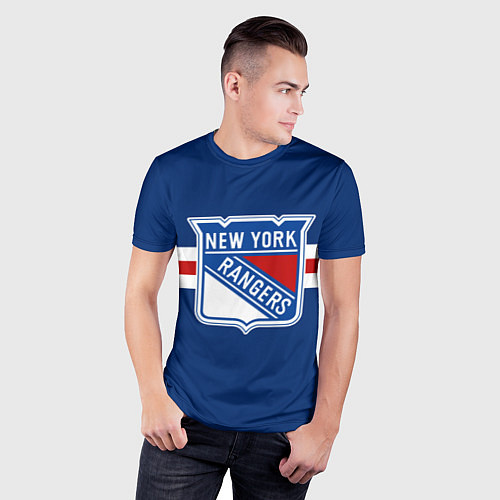 Мужская спорт-футболка Нью-Йорк Рейнджерс форма / 3D-принт – фото 3
