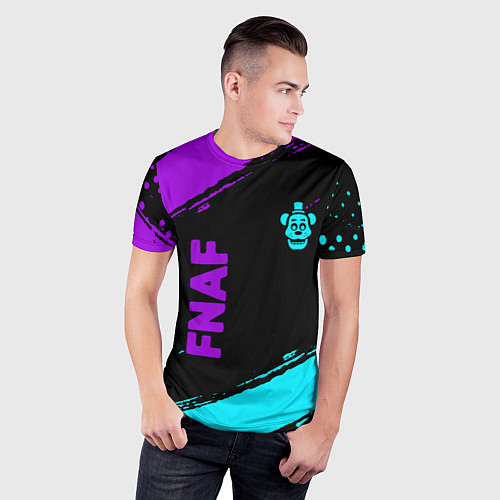 Мужская спорт-футболка Фредди - neon / 3D-принт – фото 3