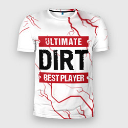 Футболка спортивная мужская Dirt: красные таблички Best Player и Ultimate, цвет: 3D-принт