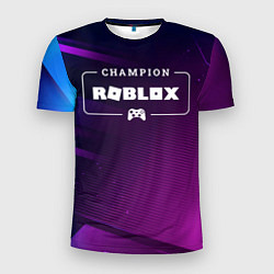 Футболка спортивная мужская Roblox Gaming Champion: рамка с лого и джойстиком, цвет: 3D-принт