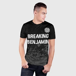 Футболка спортивная мужская Breaking Benjamin glitch на темном фоне: символ св, цвет: 3D-принт — фото 2