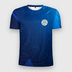 Мужская спорт-футболка Сборная Уругвая синяя абстракция