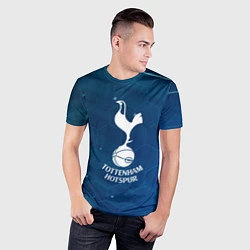 Футболка спортивная мужская Tottenham hotspur Соты абстракция, цвет: 3D-принт — фото 2