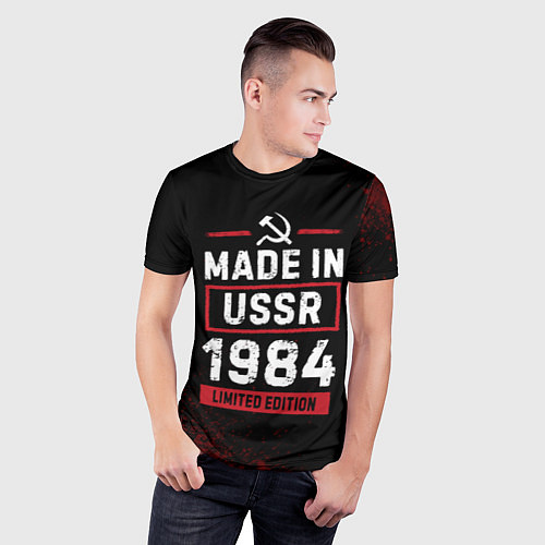 Мужская спорт-футболка Made in USSR 1984 - limited edition / 3D-принт – фото 3