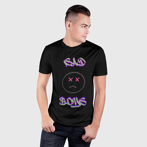 Мужская спорт-футболка Sad Boys логотип / 3D-принт – фото 3