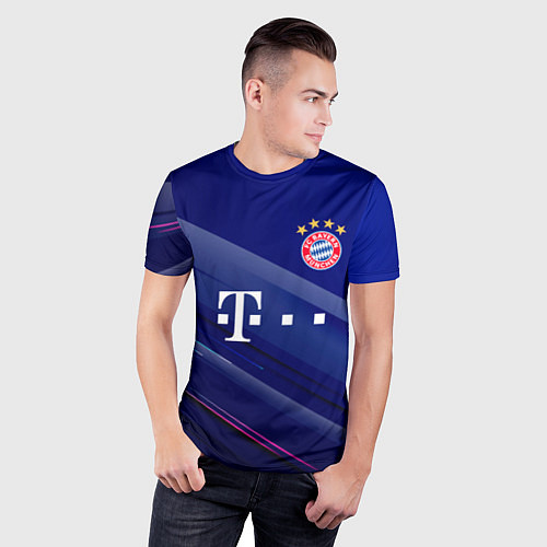 Мужская спорт-футболка Bayern munchen Абстракция / 3D-принт – фото 3