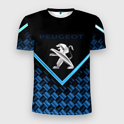 Футболка спортивная мужская Peugeot абстракция sport, цвет: 3D-принт