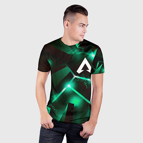 Мужская спорт-футболка Apex Legends разлом плит / 3D-принт – фото 3