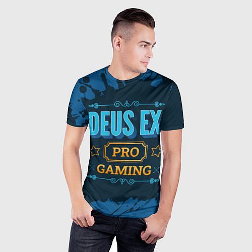 Мужская спорт-футболка Игра Deus Ex: pro gaming / 3D-принт – фото 3