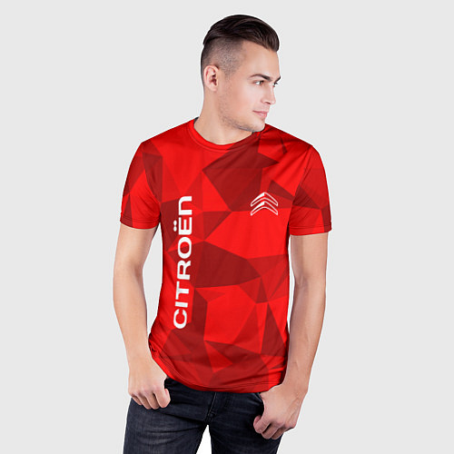 Мужская спорт-футболка Citroёn - logo / 3D-принт – фото 3