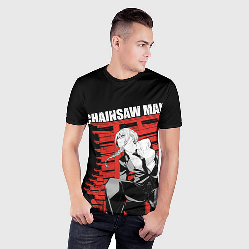 Мужская спорт-футболка Chainsaw - Макима / 3D-принт – фото 3