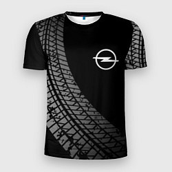 Футболка спортивная мужская Opel tire tracks, цвет: 3D-принт