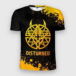 Футболка спортивная мужская Disturbed - gold gradient, цвет: 3D-принт