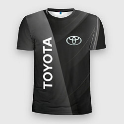 Футболка спортивная мужская Toyota - серая абстракция, цвет: 3D-принт