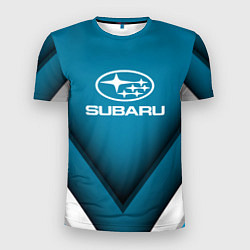 Футболка спортивная мужская Subaru - абстракция, цвет: 3D-принт