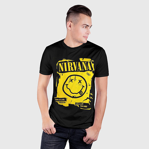 Мужская спорт-футболка Nirvana принт / 3D-принт – фото 3