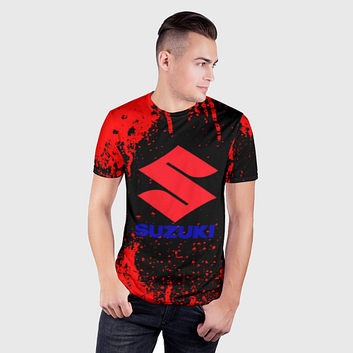 Мужская спорт-футболка Suzuki - краска / 3D-принт – фото 3