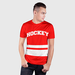 Футболка спортивная мужская Hockey - две волосы, цвет: 3D-принт — фото 2