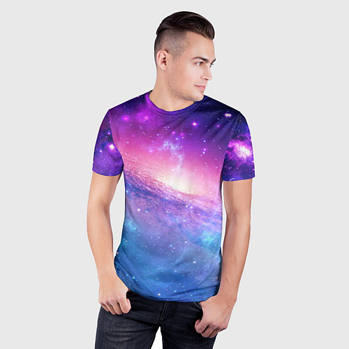 Мужская спорт-футболка Космическая воронка / 3D-принт – фото 3