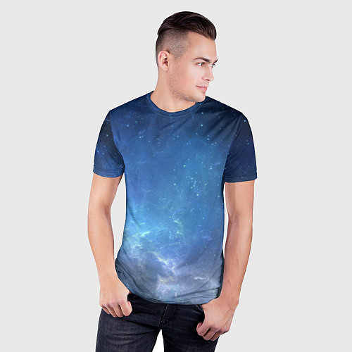 Мужская спорт-футболка Холодное космическое молчание / 3D-принт – фото 3