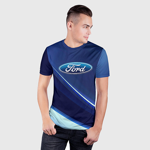 Мужская спорт-футболка Ford - абстракция / 3D-принт – фото 3