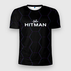 Футболка спортивная мужская Hitman соты неон, цвет: 3D-принт