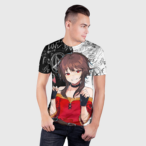 Мужская спорт-футболка Мегумин - Коносуба / 3D-принт – фото 3