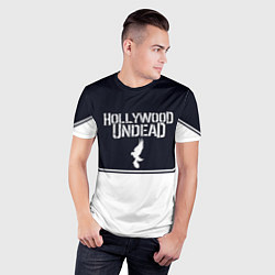 Футболка спортивная мужская Hollywood Undead краска, цвет: 3D-принт — фото 2