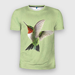 Футболка спортивная мужская Одинокая колибри, цвет: 3D-принт