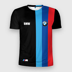 Футболка спортивная мужская BMW - М Линии : Черный, цвет: 3D-принт