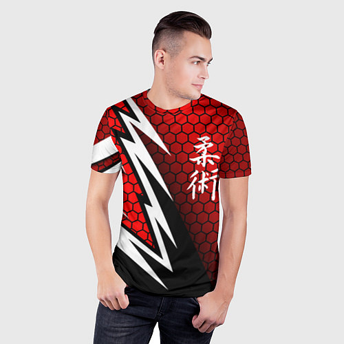 Мужская спорт-футболка Джиу - Джитсу : Красная броня / 3D-принт – фото 3