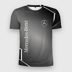 Футболка спортивная мужская Mercedes абстракция карбон, цвет: 3D-принт