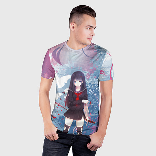 Мужская спорт-футболка Девушка аниме манга / 3D-принт – фото 3