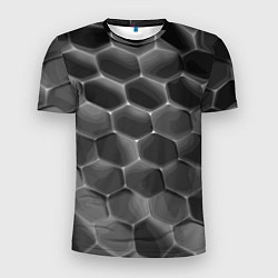 Футболка спортивная мужская Черные камни, цвет: 3D-принт