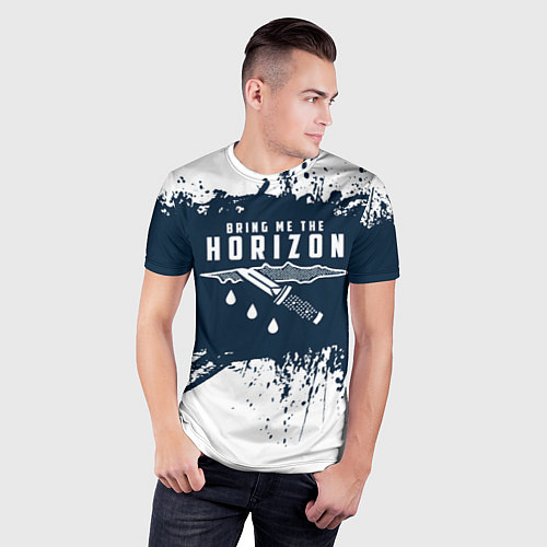 Мужская спорт-футболка Bring Me the Horizon рана / 3D-принт – фото 3