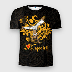 Футболка спортивная мужская I love Capoeira fighter, цвет: 3D-принт