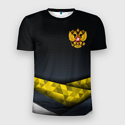 Мужская спорт-футболка Золотой герб black gold