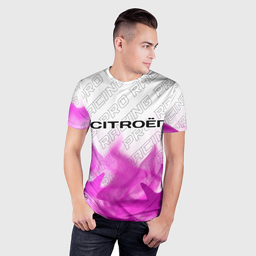 Мужская спорт-футболка Citroen pro racing: символ сверху / 3D-принт – фото 3