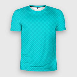 Мужская спорт-футболка Голубая абстракция из квадратов