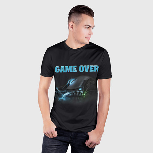 Мужская спорт-футболка Game over - доигрался / 3D-принт – фото 3