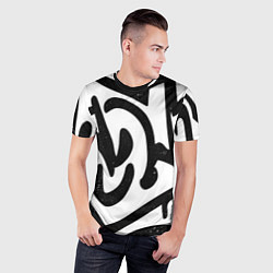 Футболка спортивная мужская Хаотичные узоры в стиле граффити, цвет: 3D-принт — фото 2