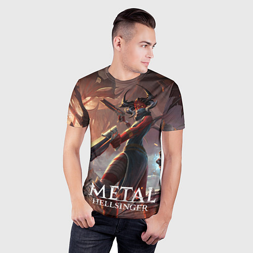 Мужская спорт-футболка Демон Metal: Hellsinger / 3D-принт – фото 3