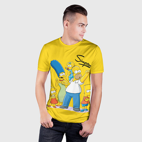 Мужская спорт-футболка Simpson family / 3D-принт – фото 3