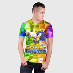 Футболка спортивная мужская Sonic Colours - Hedgehog - Video game, цвет: 3D-принт — фото 2